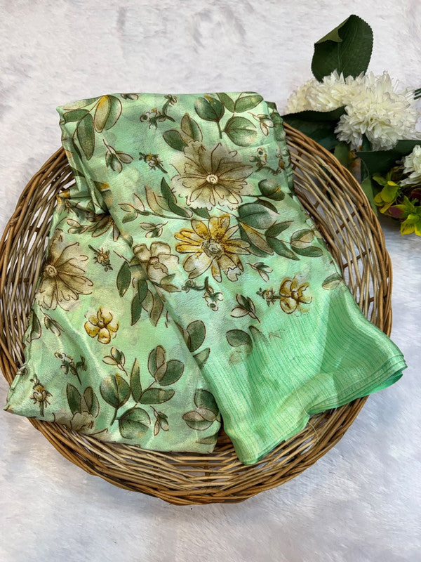 Turkey Silk Saree with Crepe Silk Design