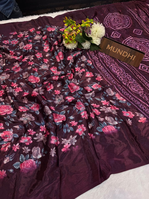 Turkey Silk Saree with Crepe Silk Design