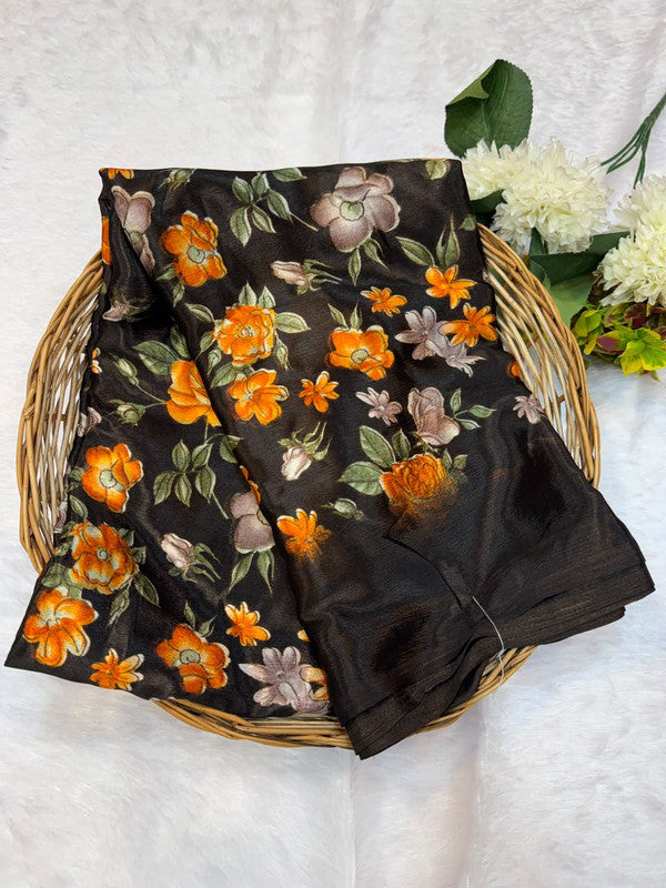 Turkey Silk Saree with Crepe Silk Design