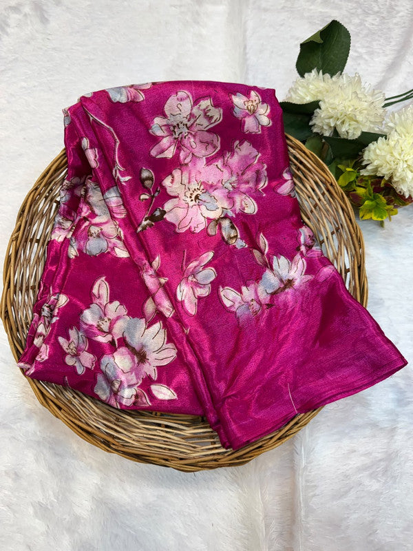 Turkey Silk Saree with Crepe Silk Design