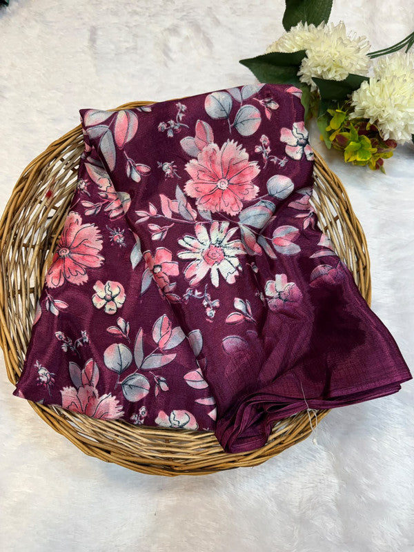 Turkey Silk Saree with Crepe Silk Design