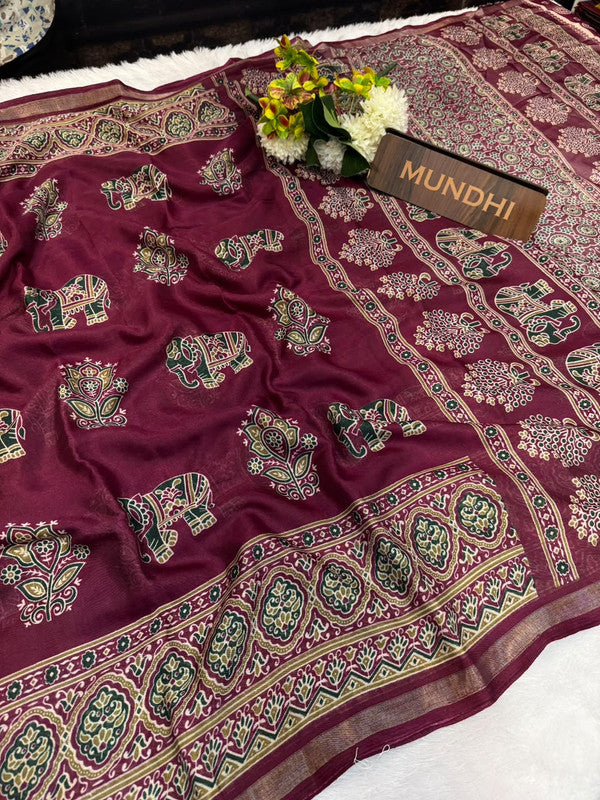 Turkey Silk Saree with Crepe Silk Design