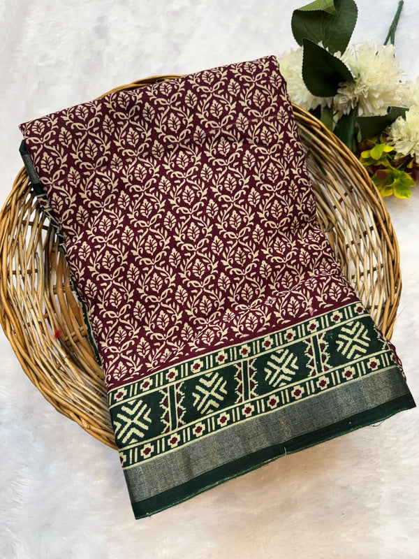 Mal CottonSilk Saree with Crepe Silk Design