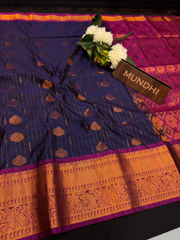 Slub Silk Saree with Zari Work for Weddings