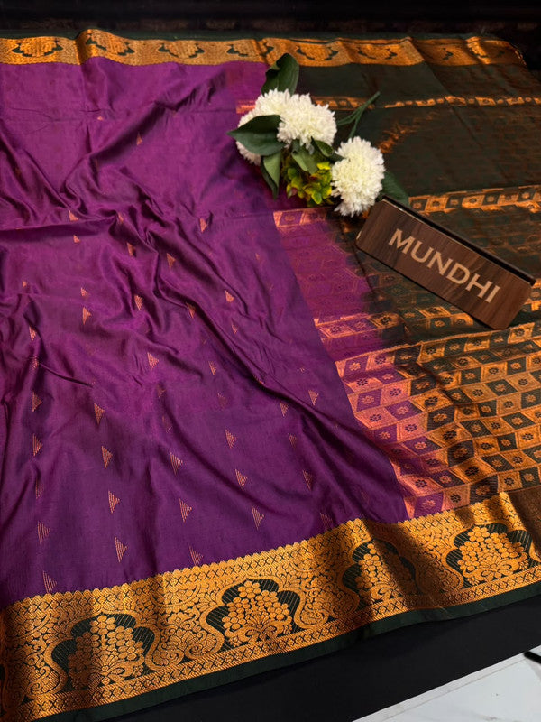 Slub Silk Saree with Zari Work for Weddings
