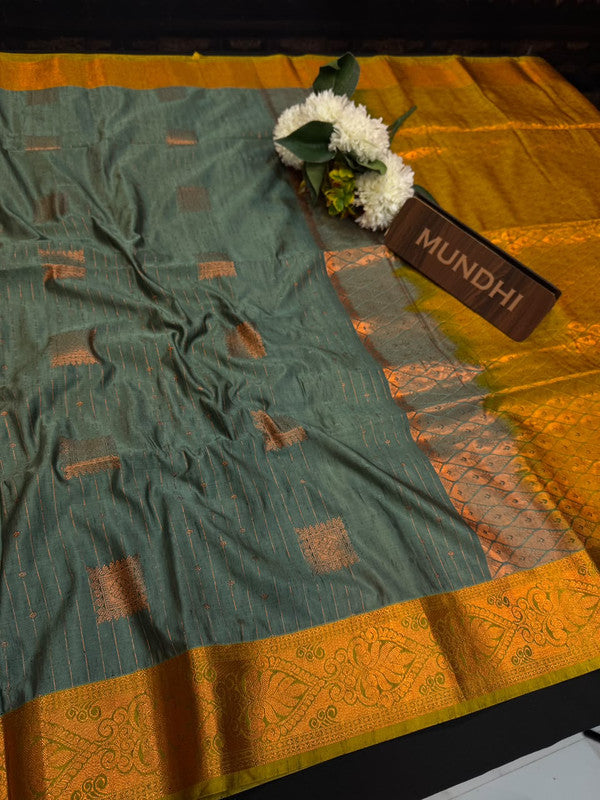 Slub Silk Saree with Zari Work for Weddings