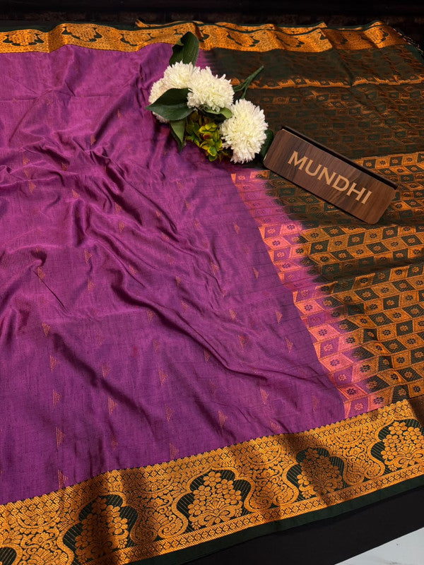 Slub Silk Saree with Zari Work for Weddings