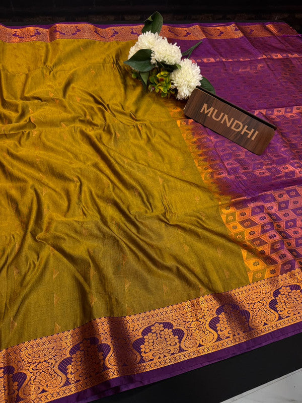 Slub Silk Saree with Zari Work for Weddings