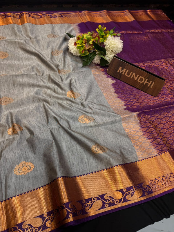Slub Silk Saree with Zari Work for Weddings