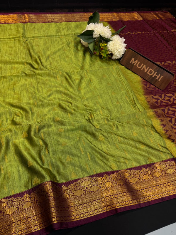 Slub Silk Saree with Zari Work for Weddings