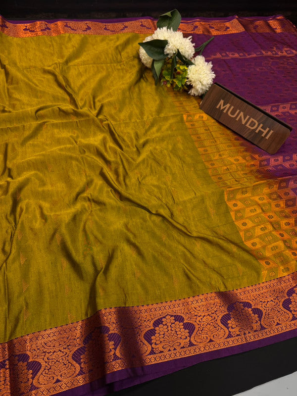 Slub Silk Saree with Zari Work for Weddings