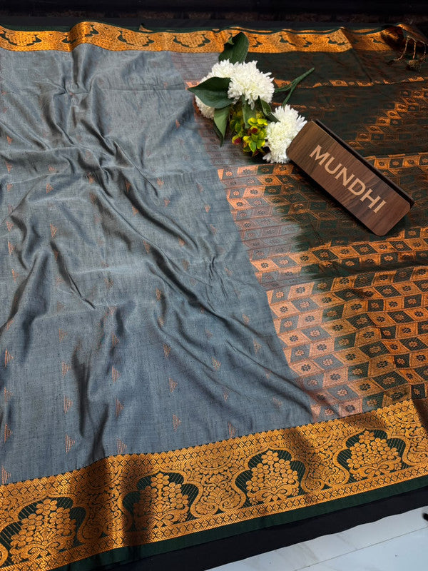 Slub Silk Saree with Zari Work for Weddings