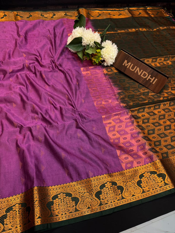 Slub Silk Saree with Zari Work for Weddings