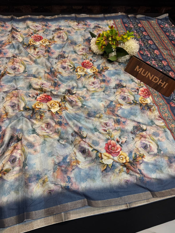 Ivory Fancy Saree VFS32