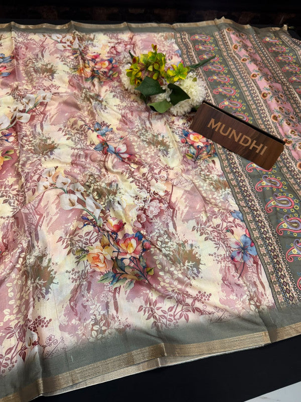 Ivory Fancy Saree VFS30