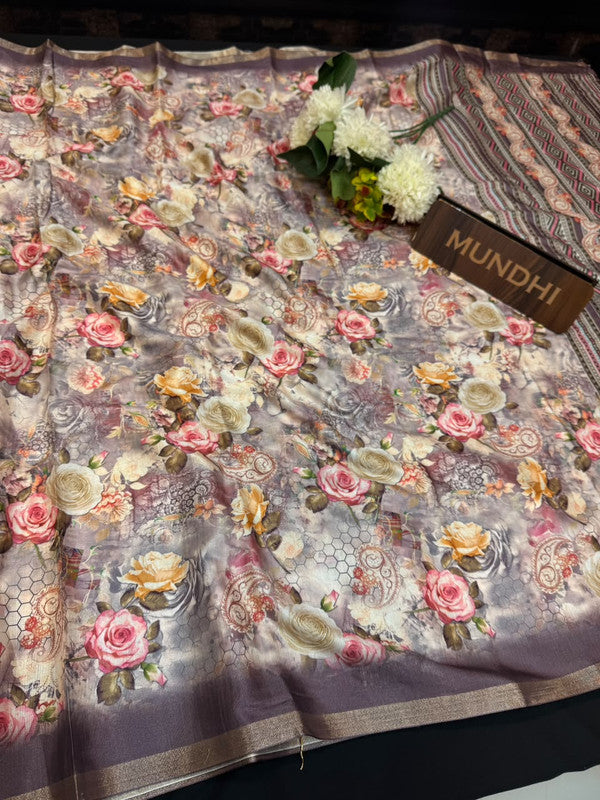 Ivory Fancy Saree VFS34