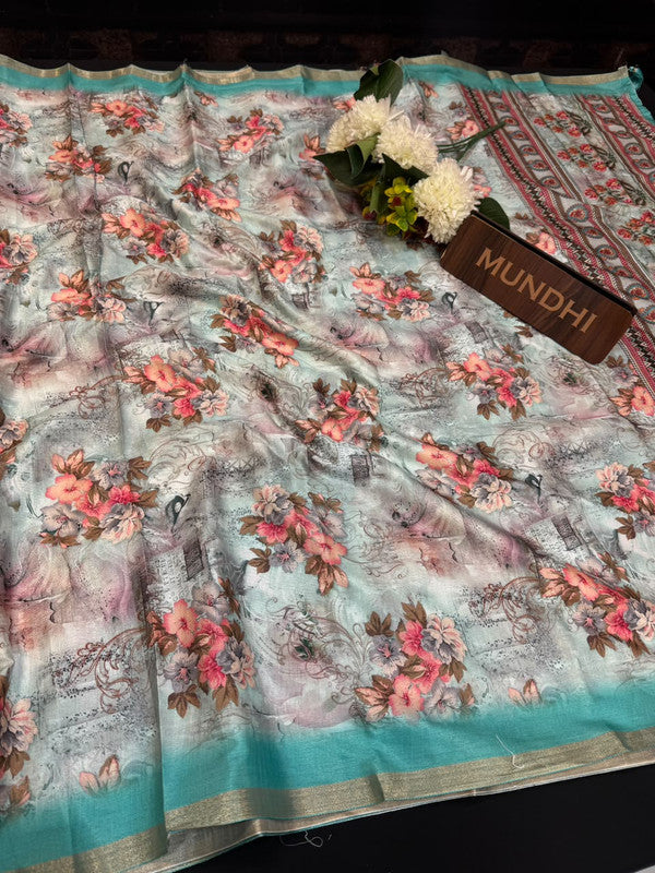 Ivory Fancy Saree VFS35
