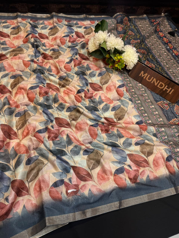 Ivory Fancy Saree VFS33