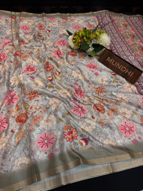 Ivory Fancy Saree VFS37