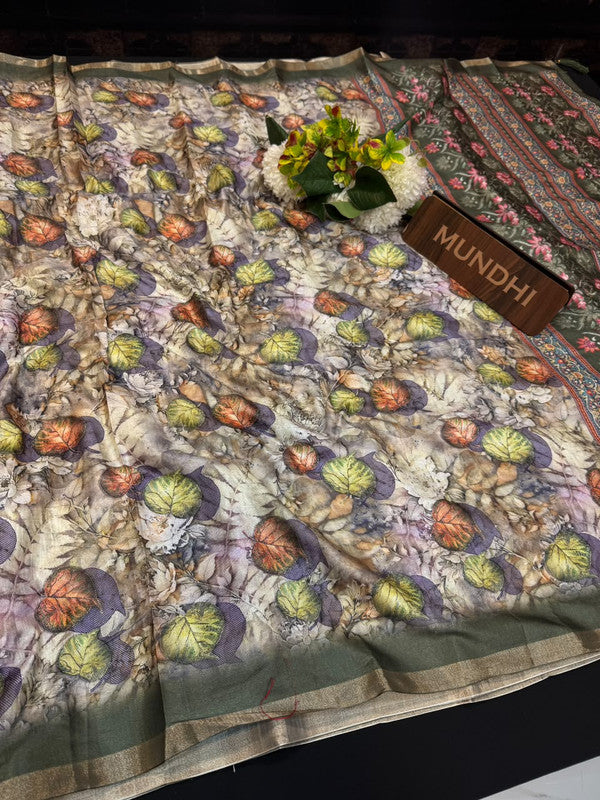 Ivory Fancy Saree VFS41