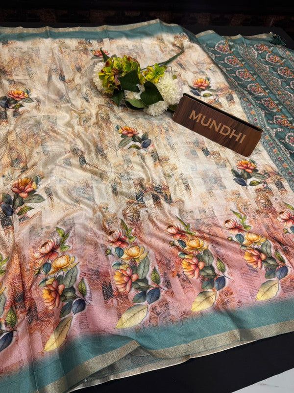 Ivory Fancy Saree VFS48