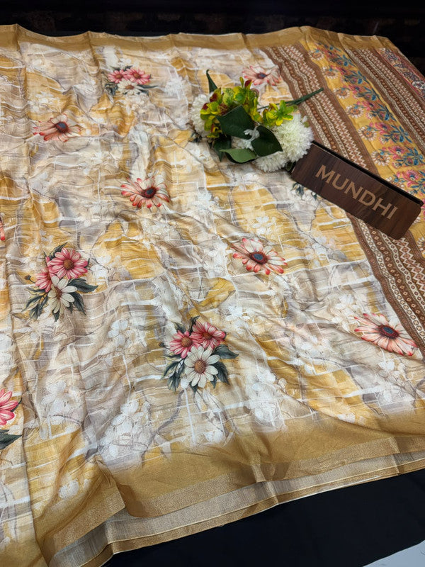 Ivory Fancy Saree VFS47
