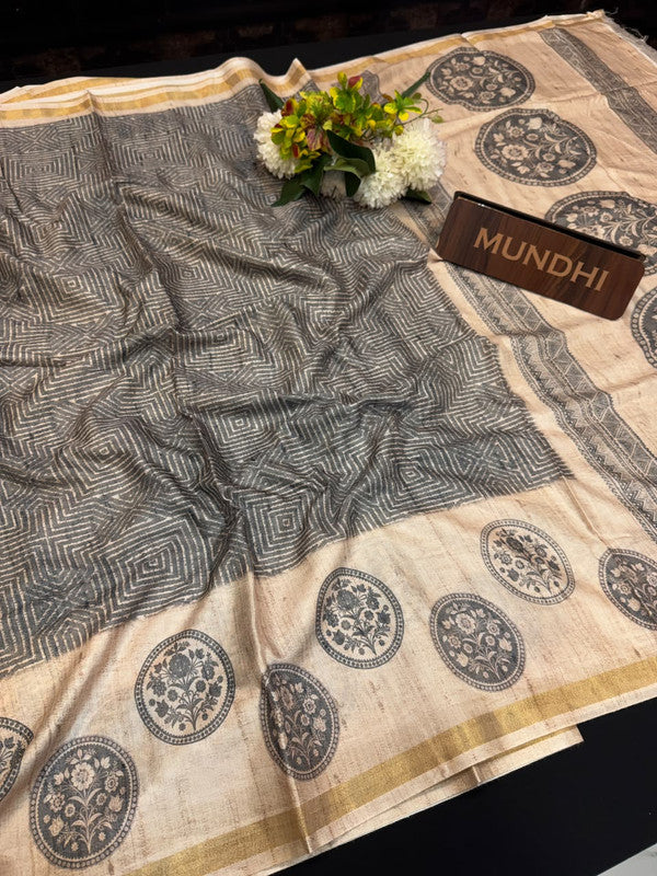 Rashika Fancy Saree with zari and print design