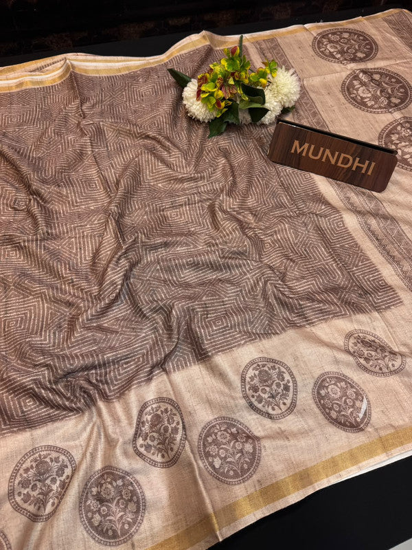 Rashika Fancy Saree with zari and print design