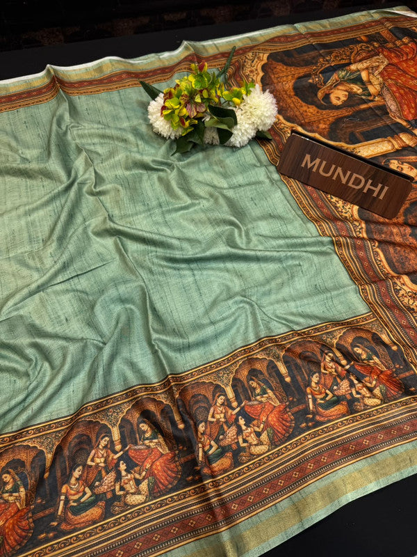 Rashika Fancy Saree with zari and print design