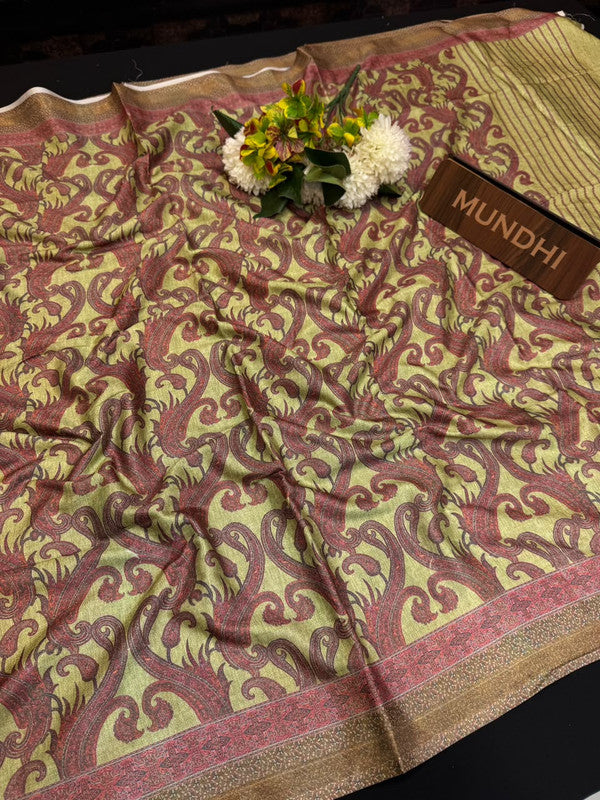 Rashika Fancy Saree with zari and print design