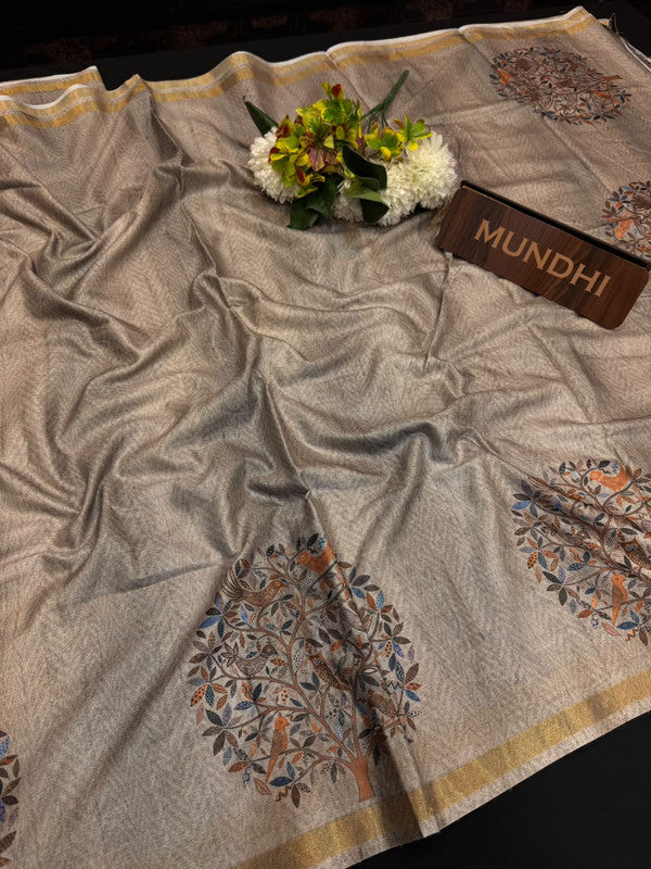 Rashika Fancy Saree with zari and print design