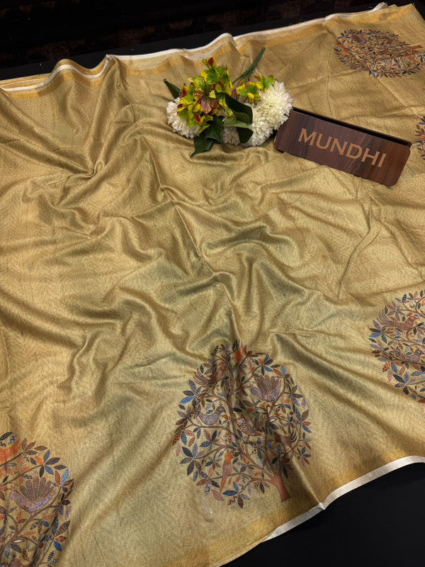 Rashika Fancy Saree with zari and print design