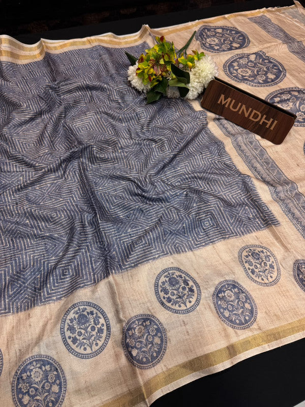 Rashika Fancy Saree with zari and print design