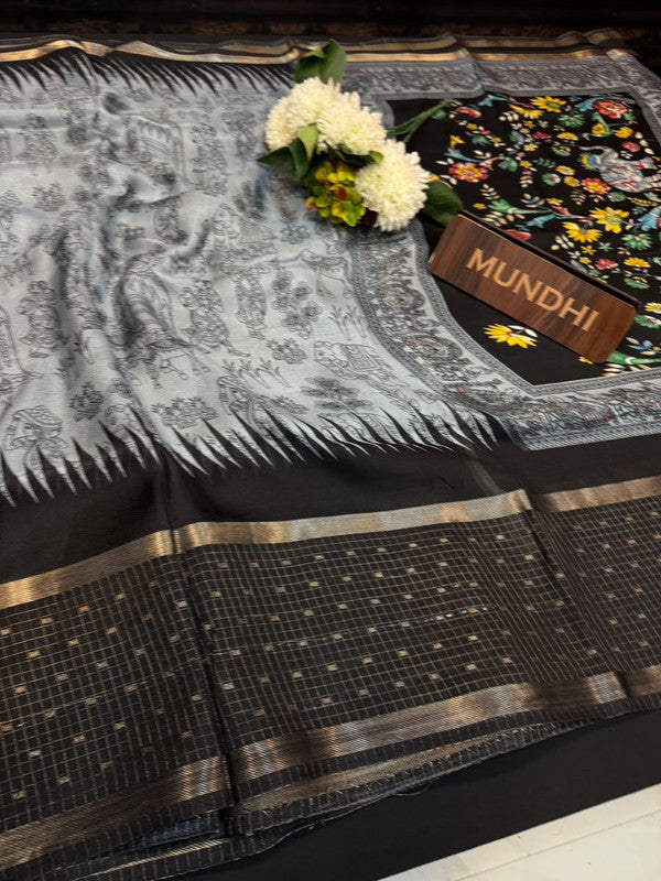 Lilly Silk Fancy Saree with fancy zari work for women