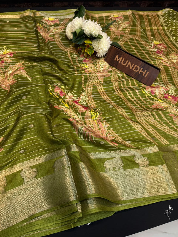 Magnet Fancy Saree with fancy zari work for women