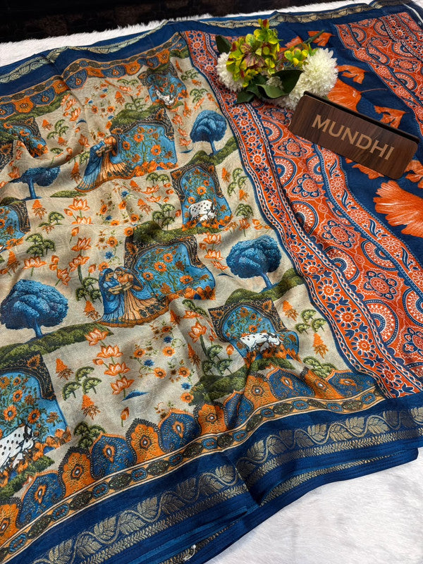 Drishyam Silk Fancy Saree in fancy silk-type fabric with zari work