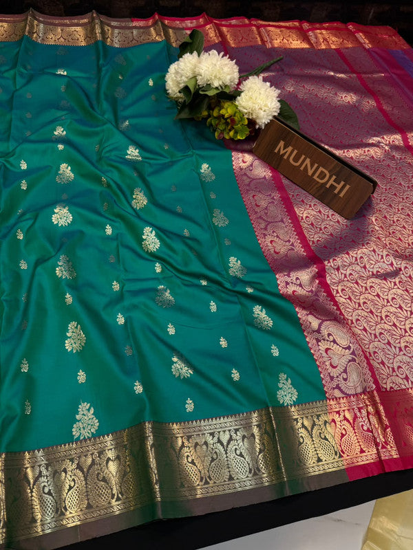 Offer Mild Damage Semi Silk Saree with traditional zari work