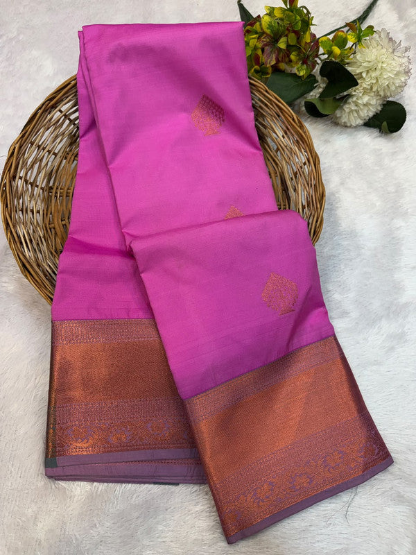 Offer Mild Damage Semi Silk Saree with traditional zari work