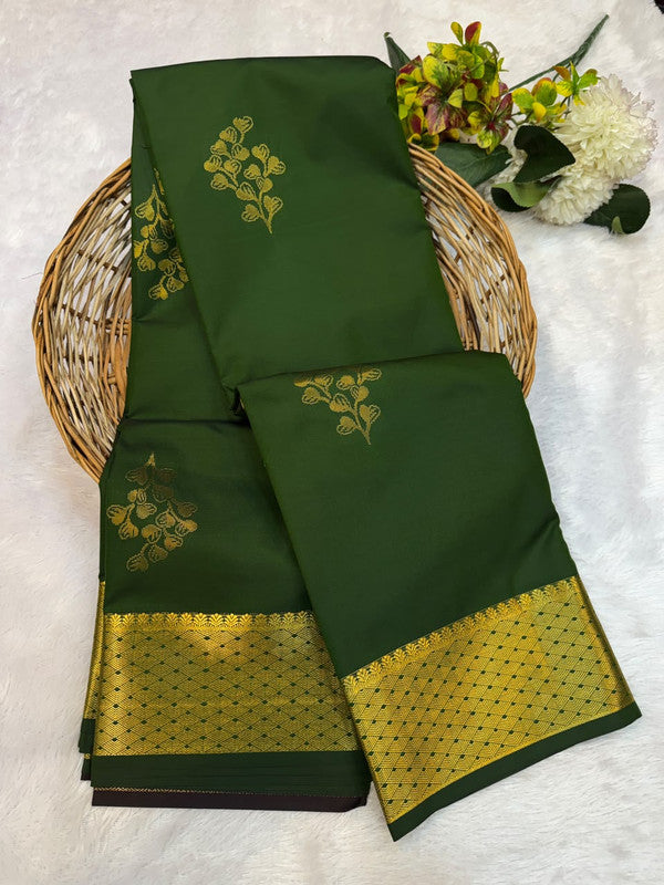 Offer Mild Damage Semi Silk Saree with traditional zari work