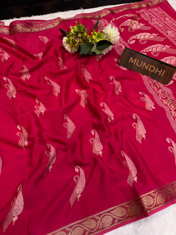 Chelsy Fancy Silk Saree with elegant zari work for women