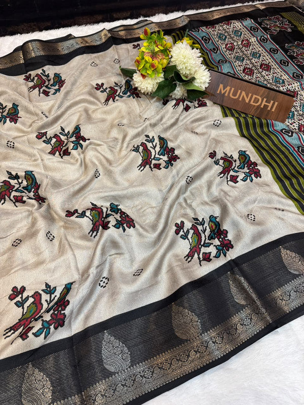 Sahher Fancy Silk Saree featuring elegant traditional zari work