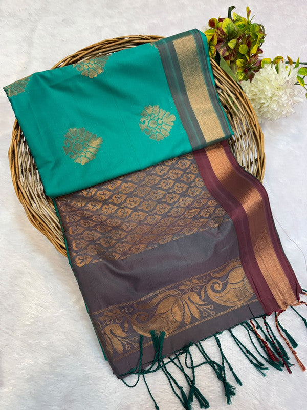 Offer Soft Silk Saree with elegant zari work for women
