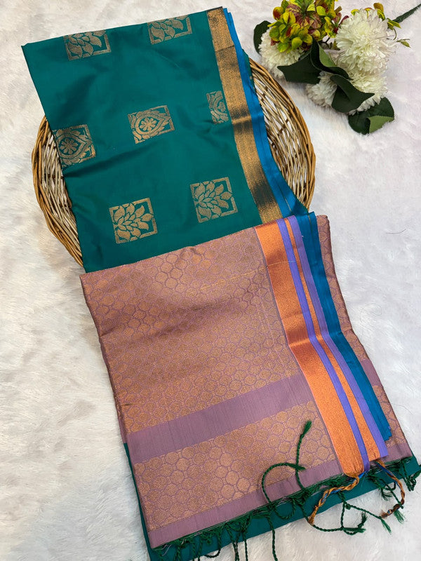 Offer Soft Silk Saree with elegant zari work for women