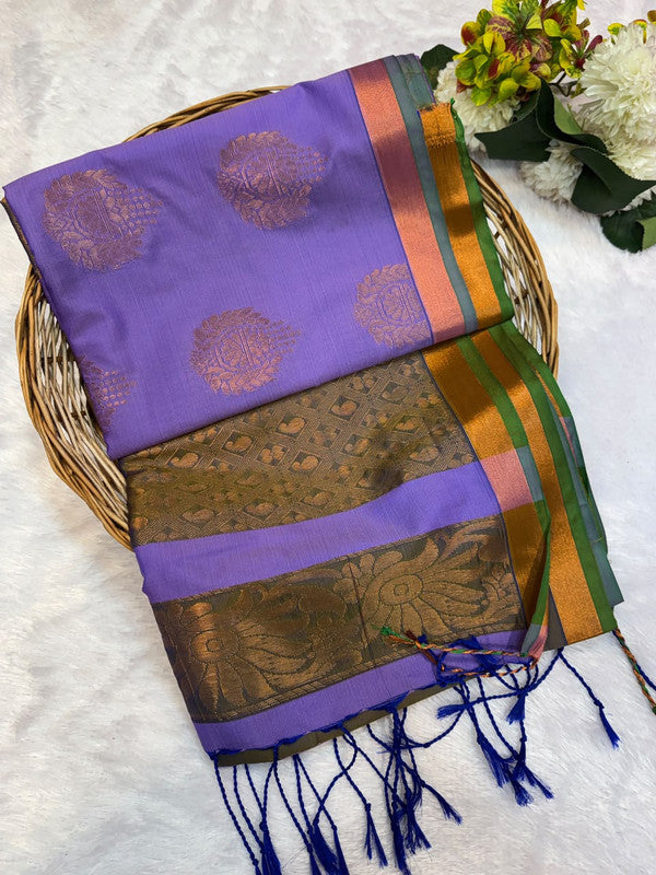 Offer Soft Silk Saree with elegant zari work for women
