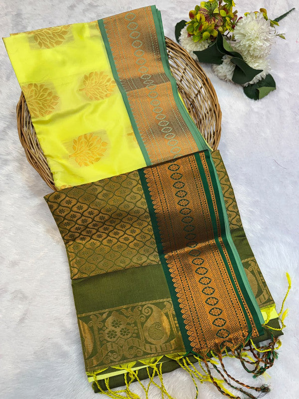 Offer Soft Silk Saree with elegant zari work for women