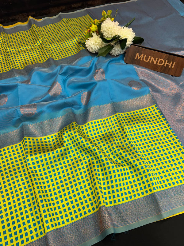  Checked Pavishna Saree in soft silk type fabric with elegant zari work