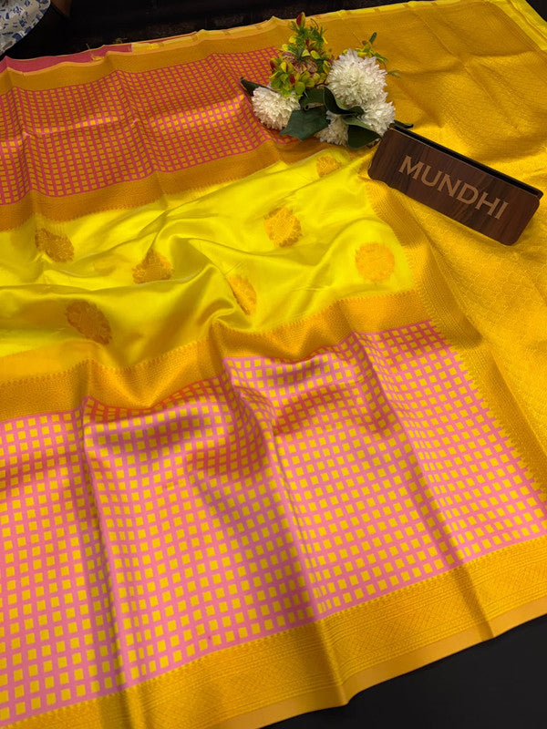  Checked Pavishna Saree in soft silk type fabric with elegant zari work