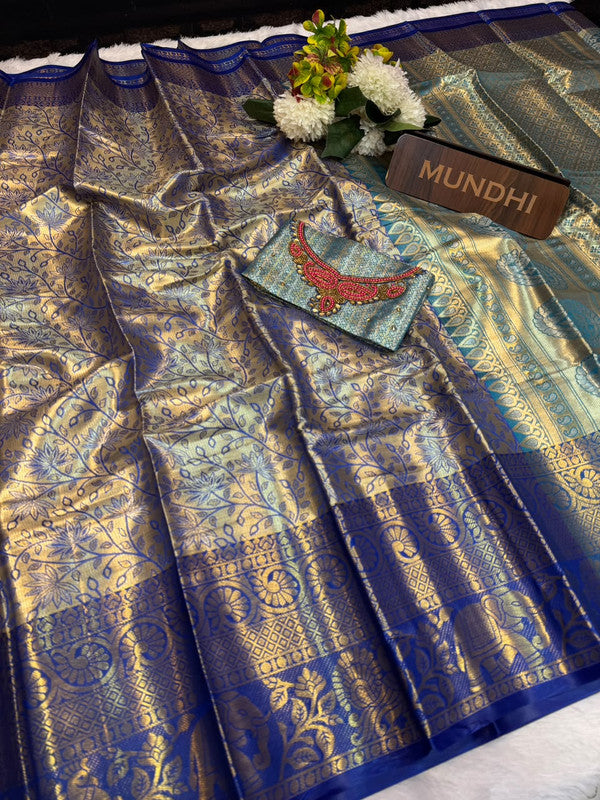 Dharmavaram Inspired Tissue Saree with Kathli work for women