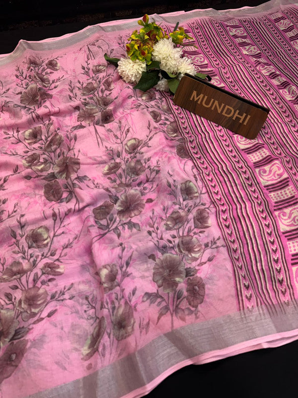 Soft Linen Saree | Take 5 Saree's Each saree Rs.199/- Only | SL26