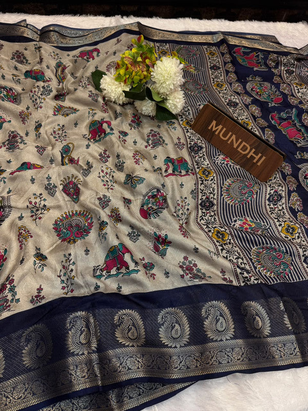 Sahher Fancy Silk Saree featuring elegant traditional zari work